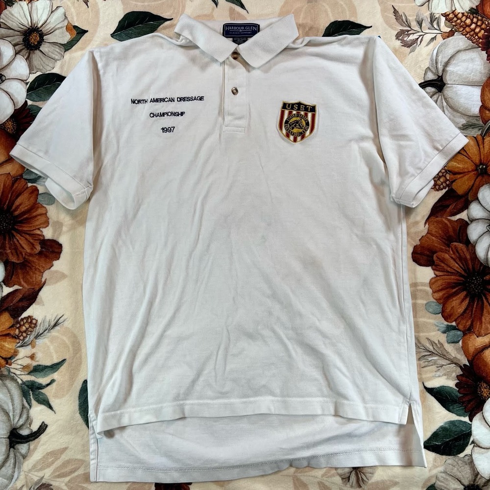 Vintage 1997 USET North American Dressage Championship Mens Polo Size Medium